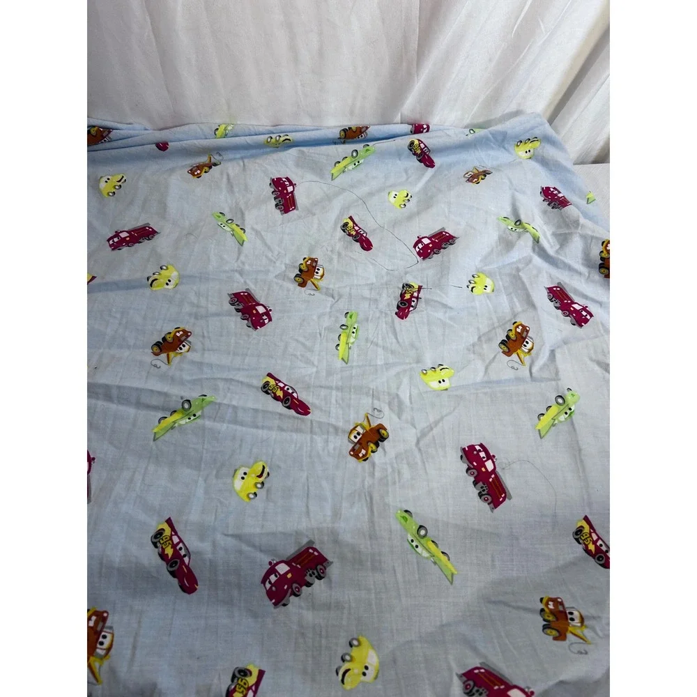 Disney Pixar Cars Fitted Flat Crib Sheet Toddler Lightning McQueen Mater Kids